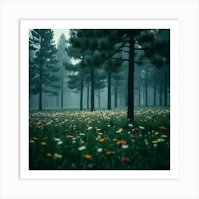 Foggy Forest Art Print