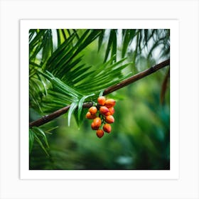 Fruit On A Palm Tree Art Print