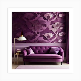 Purple Wallpaper Art Print