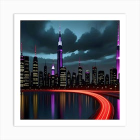 Reflections of Life Urban Nights Unveiled Art Print