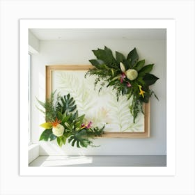 Framed Tropical Flowers Art Print