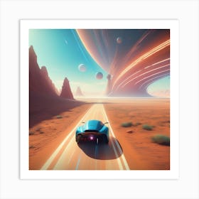 Space Road Art Print