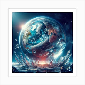 Earth In Space 21 Art Print