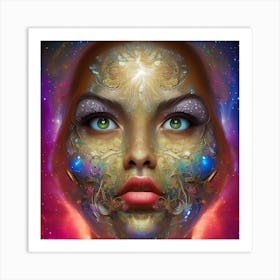 Psychedelic Face Art Print