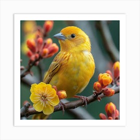 Yellow Finch 2 Art Print