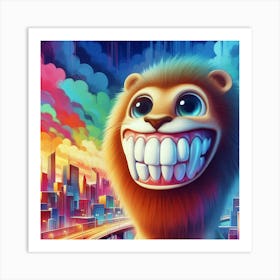 Lion With Teeth Art Print