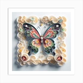 Quilled Butterfly Art Print