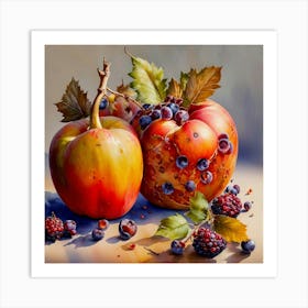 Apples And Berries Art Print