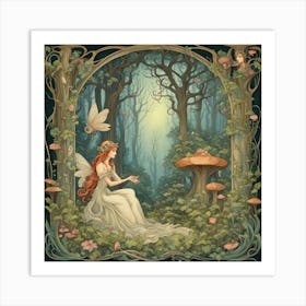 Fairy In The Forest Art Print