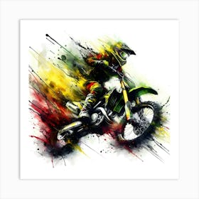 Motocross Rider 3 Art Print