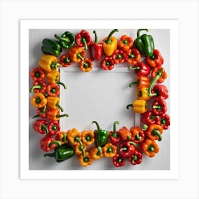 Peppers In A Frame 28 Art Print