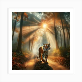 Tiger In The Forest 3 Art Print