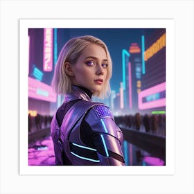 Futuristic Woman 1 Art Print