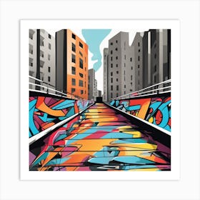 Street Bridge Art Art Print