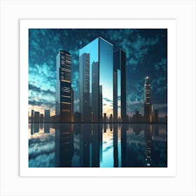 Glass Skyscraper Art Print