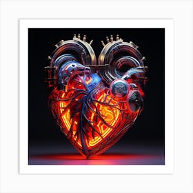 Heart Of Technology Art Print