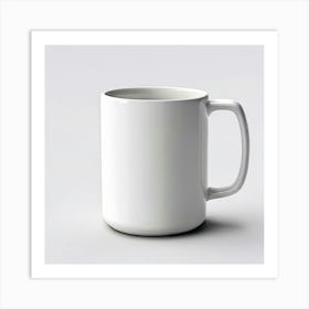 Mock Up Mug Blank Plain Ceramic Customizable Unadorned Empty Clean Simple Minimalist Mo (21) Art Print