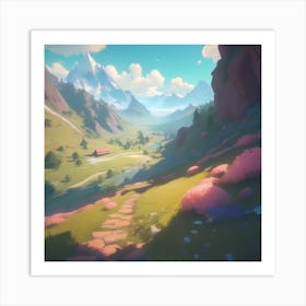 Valley In The Sky Art Print