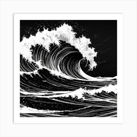 Leonardo Anime Xl Dramatic Ocean Wave With Swirling Foam Showc 3 Affiche