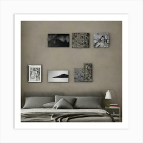 Black And White Bedroom Art Print