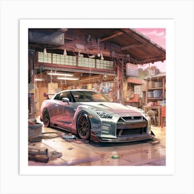 Nissan Gtr Anime Art Print