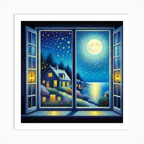 Night At The Window Art Print