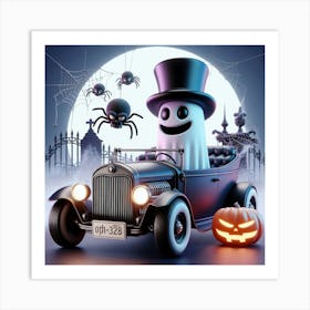 Ghost In A Car 7 Art Print