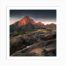 Sunset In The Mountains 1 Art Print