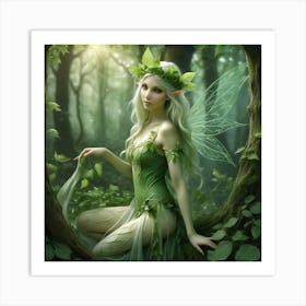 Fairy In The Forest 1 Art Print