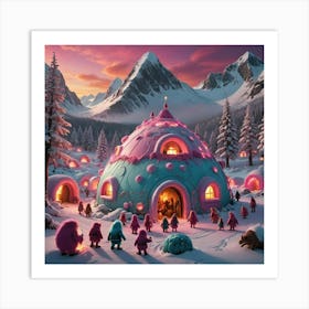 Trolls In An Igloo Palace Art Print