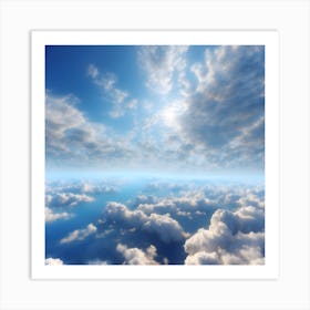 Blue Sky With Clouds Art Print