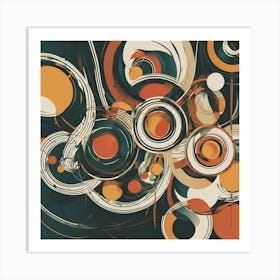 Abstract Circles Canvas Print 4 Art Print