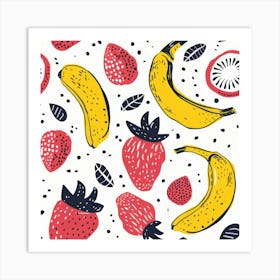 Fruit Seamless Pattern 1 Art Print
