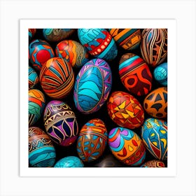 Colorful Easter Eggs 1 Art Print