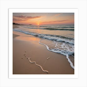 Sand And Waves 1 Art Print