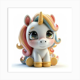 Cute Unicorn 871 Art Print