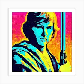 Luke Skywalker Pop Art Art Print