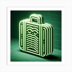 Neon Suitcase 3 Art Print