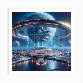 Futuristic City 87 Art Print