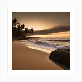 Sunset On The Beach 770 Art Print