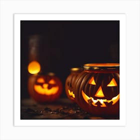 Halloween Pumpkins Art Print