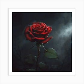 Dark Rose Art Print