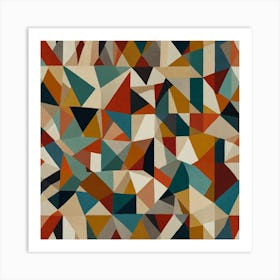 Default Wall Art Of A Haphazard Combination Of Colourful Geome 0 Art Print