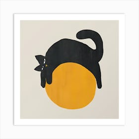 Cat On A Ball Art Print