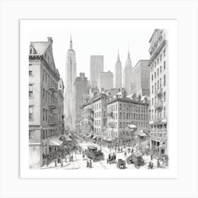 New York City Square Sticker Art Print