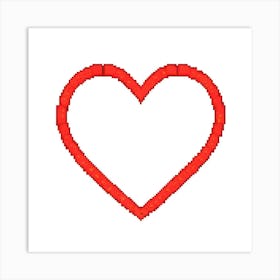 Heart Pixel Art 4 Póster