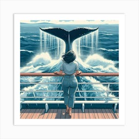 Watching the Whale Art Print