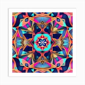 Abstract Psychedelic Mandala 1 Art Print