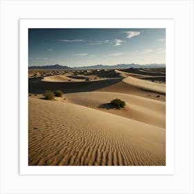 Sand Dunes In The Desert Art Print