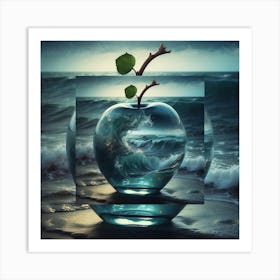 Apple In The Water Art Print